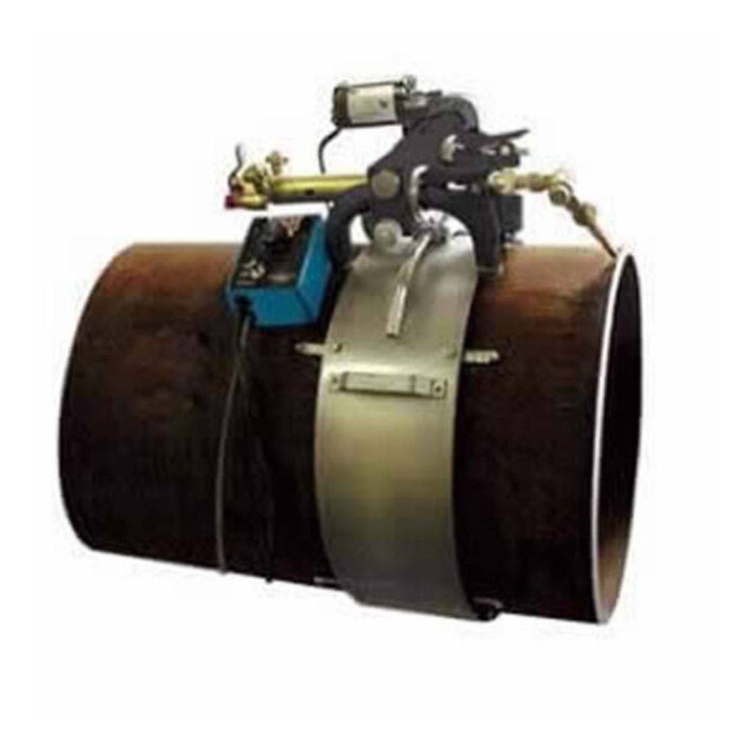 Mathey Dearman Cutting and Beveling Equipment on large diameter pipe