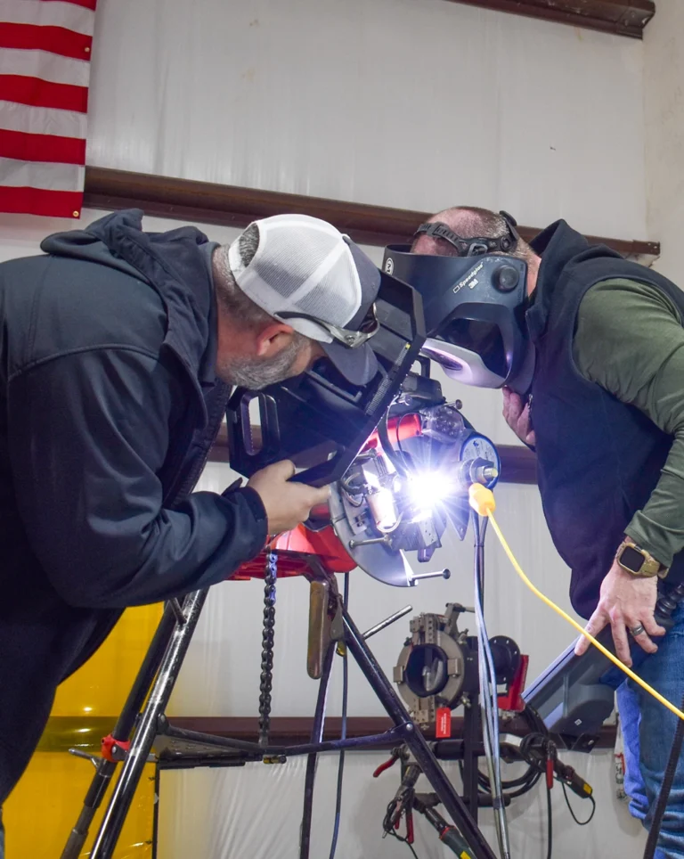 Monitoring weld with Polysoude MU 128 weld head